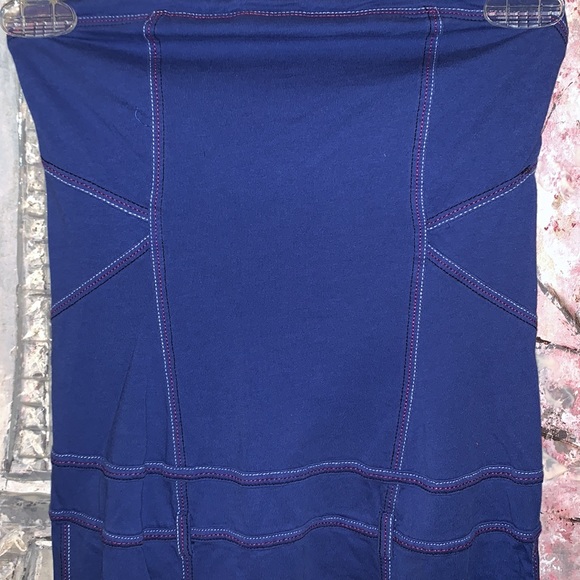 Armani Exchange blue flare strapless mini dress XS - Picture 2 of 6
